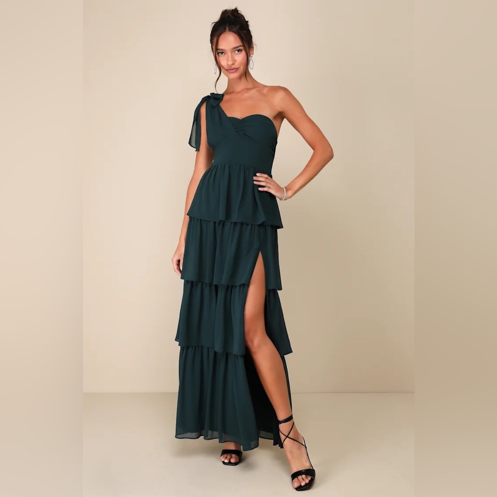 LULUS Elevated Vision One-Shoulder Tiered Maxi Dress ❤️NWT❤️IN STORES❤️